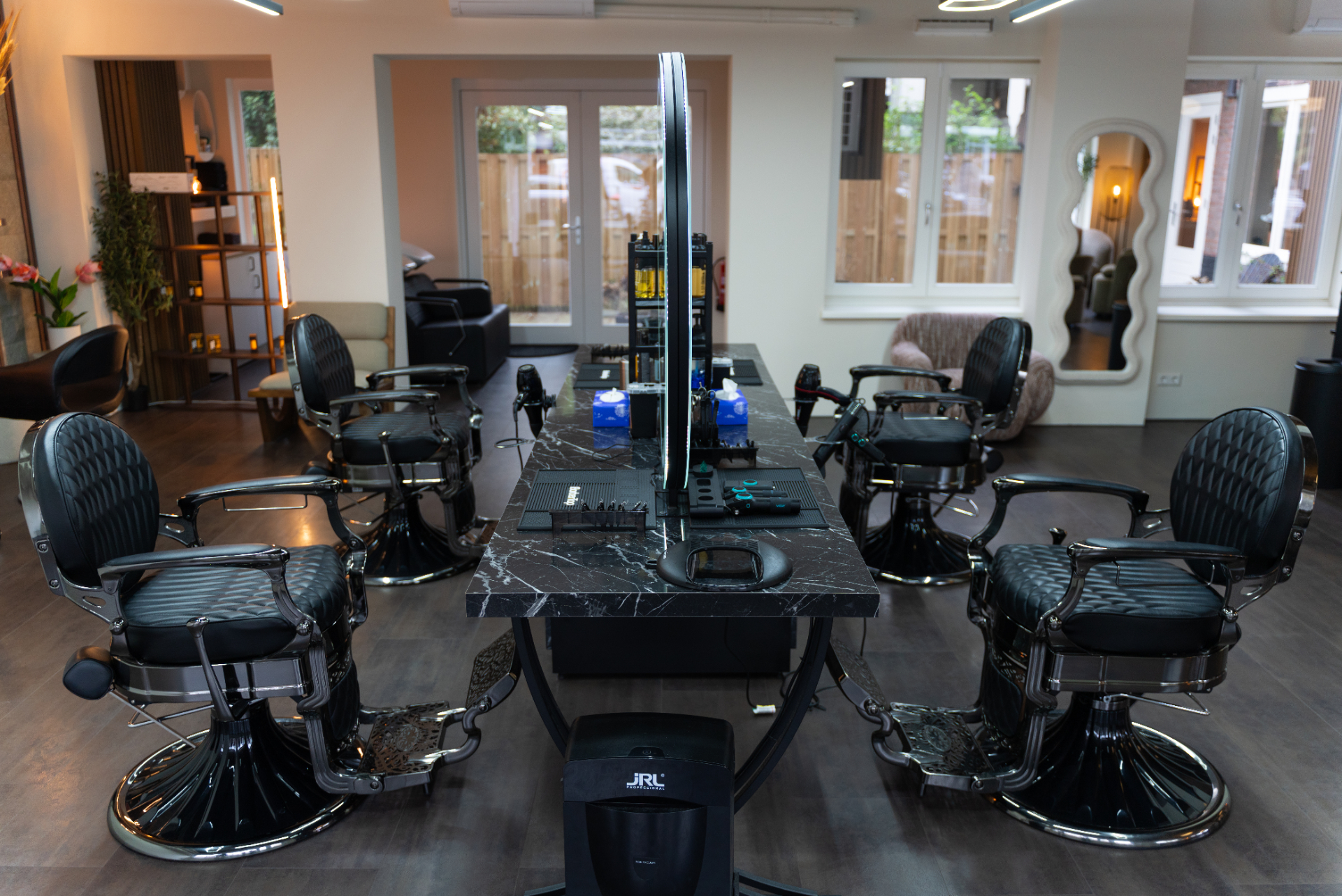 Editorial portrait of a finished haircut at Icon Barbershop Amsterdam Zuid